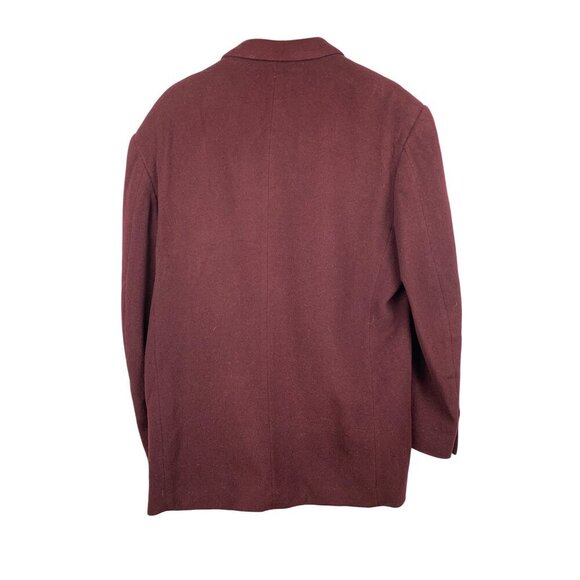 Mens Structure Collezioni Burgundy Blazer Jacket Size L - Picture 2 of 4